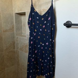 L Navy Flower Dress